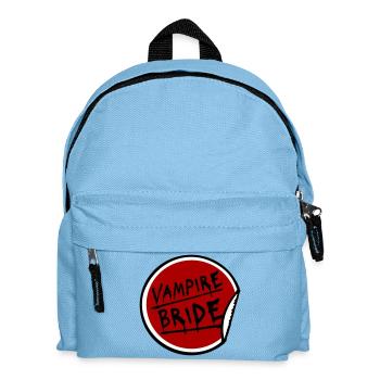 Vampir Braut Sticker Halloween JGA Bride Hochzeit - Kinder Rucksack - Hellblau - Vorne