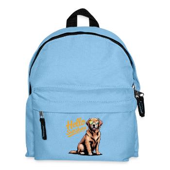 Hello Sunshine - Cool Golden Retriever Logo pour animaux de compagnie - Sac à dos Enfant - bleu clair - Devant