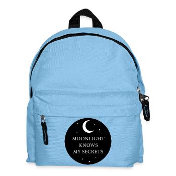 Moonlight Knows My Secrets Mystisches Mond - Kinder Rucksack - Hellblau - Vorne