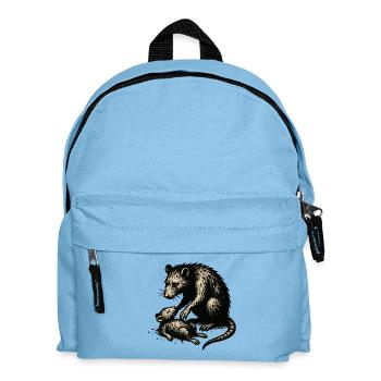 Rattenmutter und Nachwuchs Vintage - Kinder Rucksack - Hellblau - Vorne