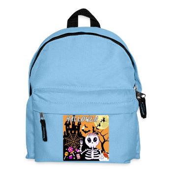 Cute Halloween Skeleton with Candy - Kids' Backpack - light blue - Front