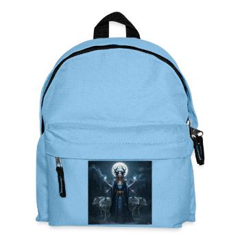 Moon Queen of Wolves - Kids' Backpack - light blue - Front