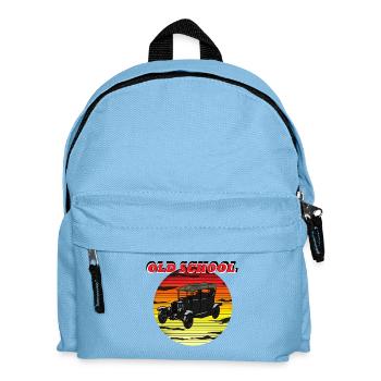 Voiture au coucher du soleil à l’ancienne - Sac à dos Enfant - bleu clair - Devant