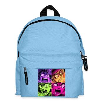 Farbenexplosion Schreie Collage Hexen - Kinder Rucksack - Hellblau - Vorne