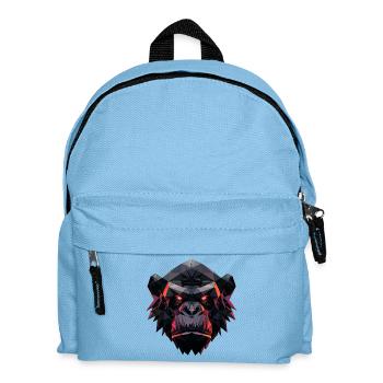Gorilla Prism Head Low Poly Art Design - Kids' Backpack - light blue - Front