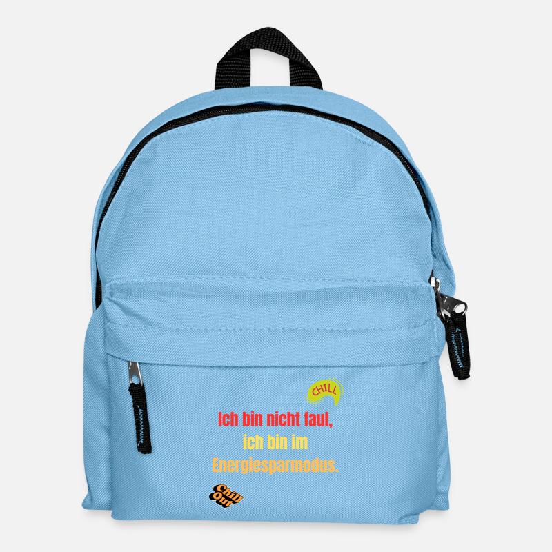 Energiemodus Motivationsspruch - Kinder Rucksack - Hellblau