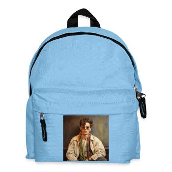 Portrait Rétro Chic avec lunettes de soleil - Sac à dos Enfant - bleu clair - Devant