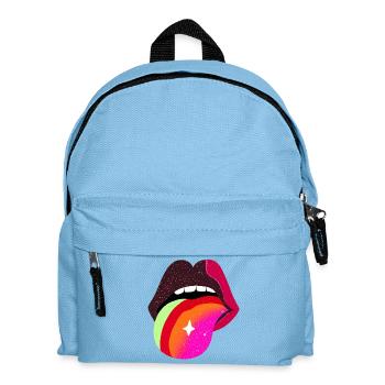 Prismatische Zunge Pop Lippen - Kinder Rucksack - Hellblau - Vorne