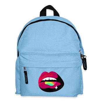 Cosmic Rainbow Lip Kiss - Kids' Backpack - light blue - Front