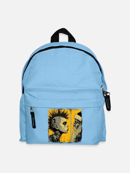 Punk trifft Weihnachtsmann - Kinder Rucksack - Hellblau