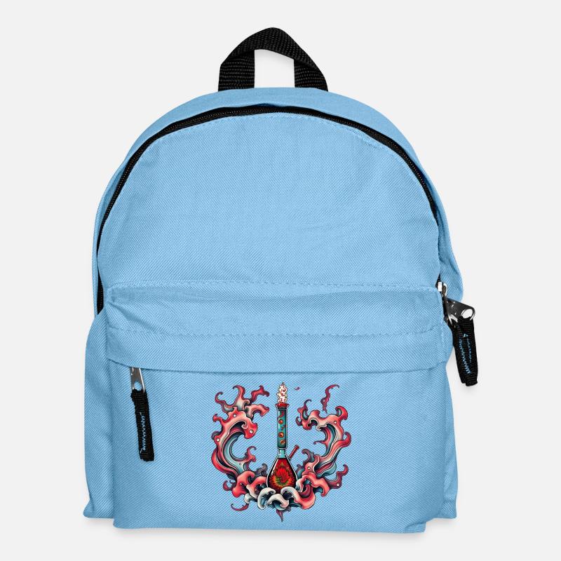 Psychedelische Flaschenflamme - Kinder Rucksack - Hellblau