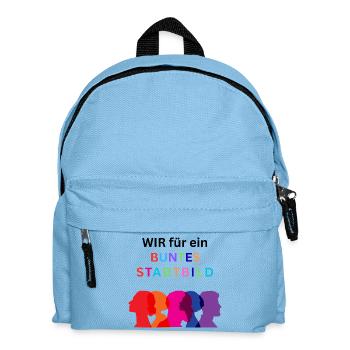 WIR FÜR EIN BUNTES STADTBILD - Kinder Rucksack - Hellblau - Vorne