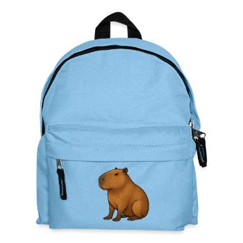 Warm Capibara Portrait - Kids' Backpack - light blue - Front