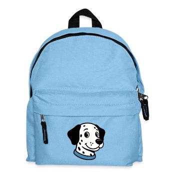 Dalmatian with blue necklace - Kids' Backpack - light blue - Front