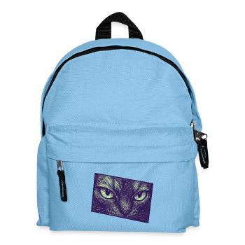 Neon Cat Gaze Art graphique moderne - Sac à dos Enfant - bleu clair - Devant