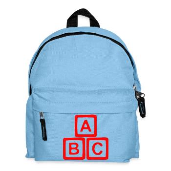 ABC Block Contrast Design - Kids' Backpack - light blue - Front