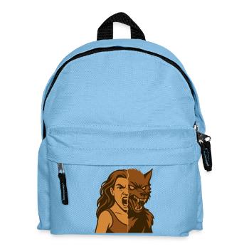 Dualité homme-loup-garou - Sac à dos Enfant - bleu clair - Devant