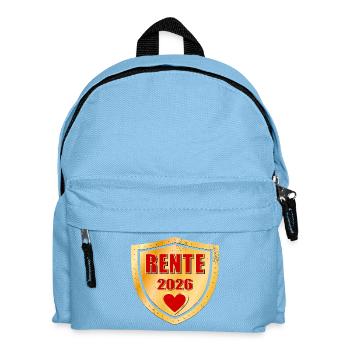 Rente 2026 Rentnerin Kollegin - Kinder Rucksack - Hellblau - Vorne