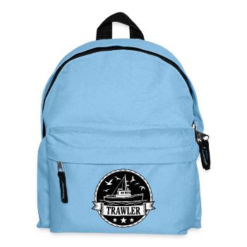 Fishing Cutter Trawler Fishing Sea - Kids' Backpack - light blue - Front