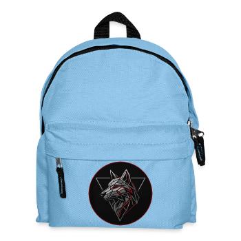 Alpha Spirit Geometric Wolf T-Shirt - Kids' Backpack - light blue - Front