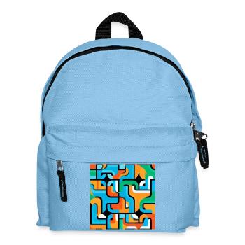 Farbiges Netz Muster Abstrakt - Kinder Rucksack - Hellblau - Vorne