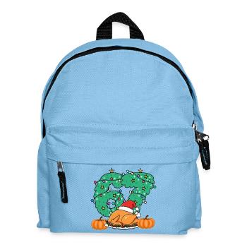Gobble Christmas Roast Wreath number 67 thankfull - Kids' Backpack - light blue - Front