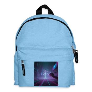 Cyberpunk Baum zeichnen - Kinder Rucksack - Hellblau - Vorne