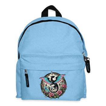 Crystalline Dragon in Rose Crystal Garden - Kids' Backpack - light blue - Front