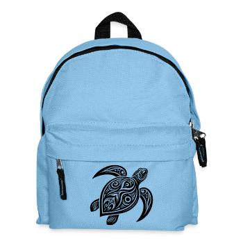 Style de tatouage de tortue - Design mystique - Sac à dos Enfant - bleu clair - Devant