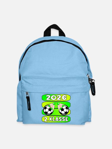Fussball Grundschule 2 Klasse 2026 - Kinder Rucksack - Hellblau
