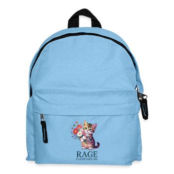 Rage Consumes me - Funny Cat T-Shirt - Kids' Backpack - light blue - Front