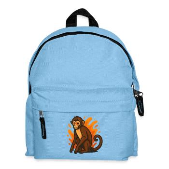 Klammeraffe in Flammender Aura - Kinder Rucksack - Hellblau - Vorne