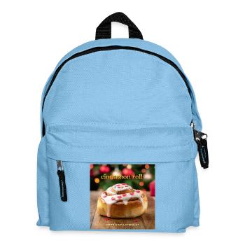 Zimtrolle "cinnamon roll" Verträumt & Verrückt - Kinder Rucksack - Hellblau - Vorne