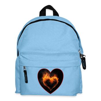 Heart of Flames as a declaration of love - Kids' Backpack - light blue - Front