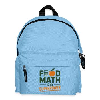 Food Math ist mein Superpower-Experte als Ernährungsberater - Kinder Rucksack - Hellblau - Vorne