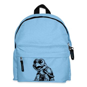 Baby Schildkröten mit großen Augen - Kinder Rucksack - Hellblau - Vorne