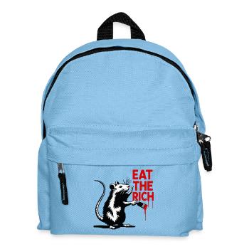 Rat avec un message rouge - Sac à dos Enfant - bleu clair - Devant