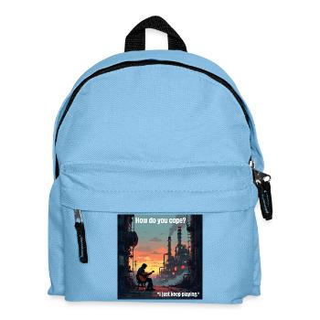 Gitarre spielen rettet! - Kinder Rucksack - Hellblau - Vorne