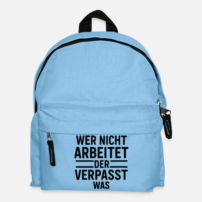 arbeit motivation - Kinder Rucksack - Hellblau