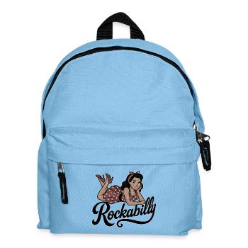 Rockabilly Femme Années 50 Allongé Jupon Cadeau - Sac à dos Enfant - bleu clair - Devant