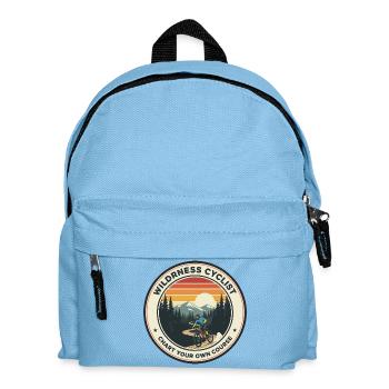 Wilderness Cyclist Badge - Kids' Backpack - light blue - Front