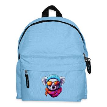 Cool Koala Cartoon Kawaii Winter Vibes Art - Kids' Backpack - light blue - Front