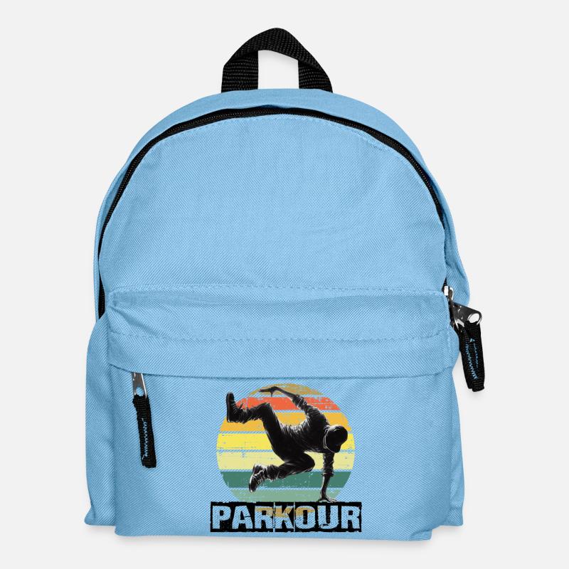 Parkour - Kinder Rucksack - Hellblau