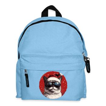 Kater Santa mit Sonnenbrille - Kinder Rucksack - Hellblau - Vorne