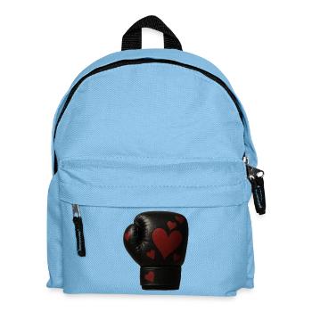 Boxing glove with hearts - Kids' Backpack - light blue - Front