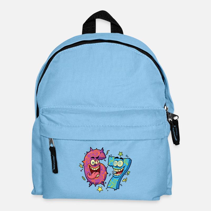 Six Seven Monsters - Kids' Backpack - light blue