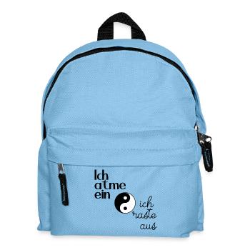Yoga Humour – Je respire, je panique - Sac à dos Enfant - bleu clair - Devant