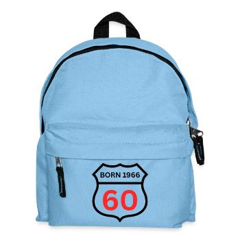 Born 1966, 60 Years, 60 Jahre Geburtstag, Jubiläum - Kinder Rucksack - Hellblau - Vorne