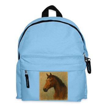 Portrait de cheval à l’huile - Sac à dos Enfant - bleu clair - Devant
