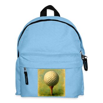 Golfball im künstlerischen Brett auf dem Abschlag - Kinder Rucksack - Hellblau - Vorne
